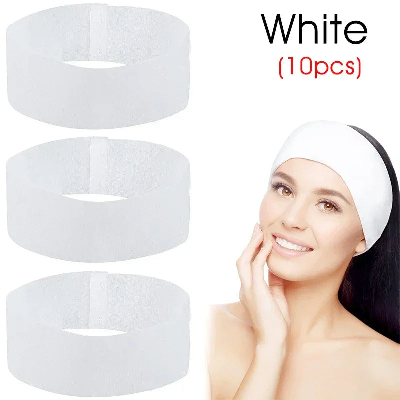 Disposable SPA White Facial Esthetician Headband - Palm and Thread