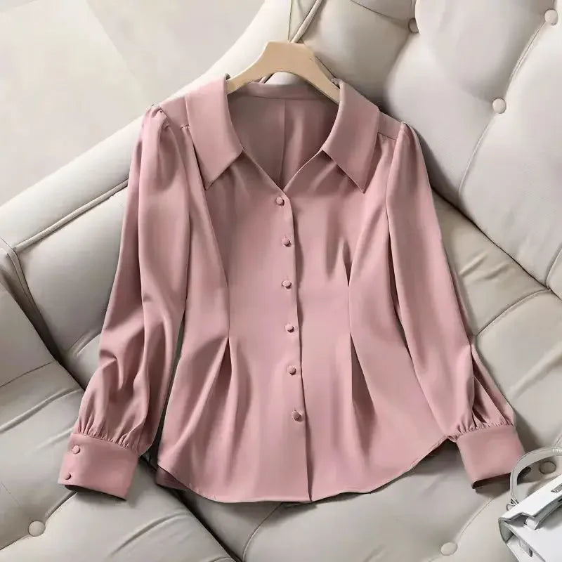 Temperament Fashion Sping New Chiffon Shirt - Palm and Thread