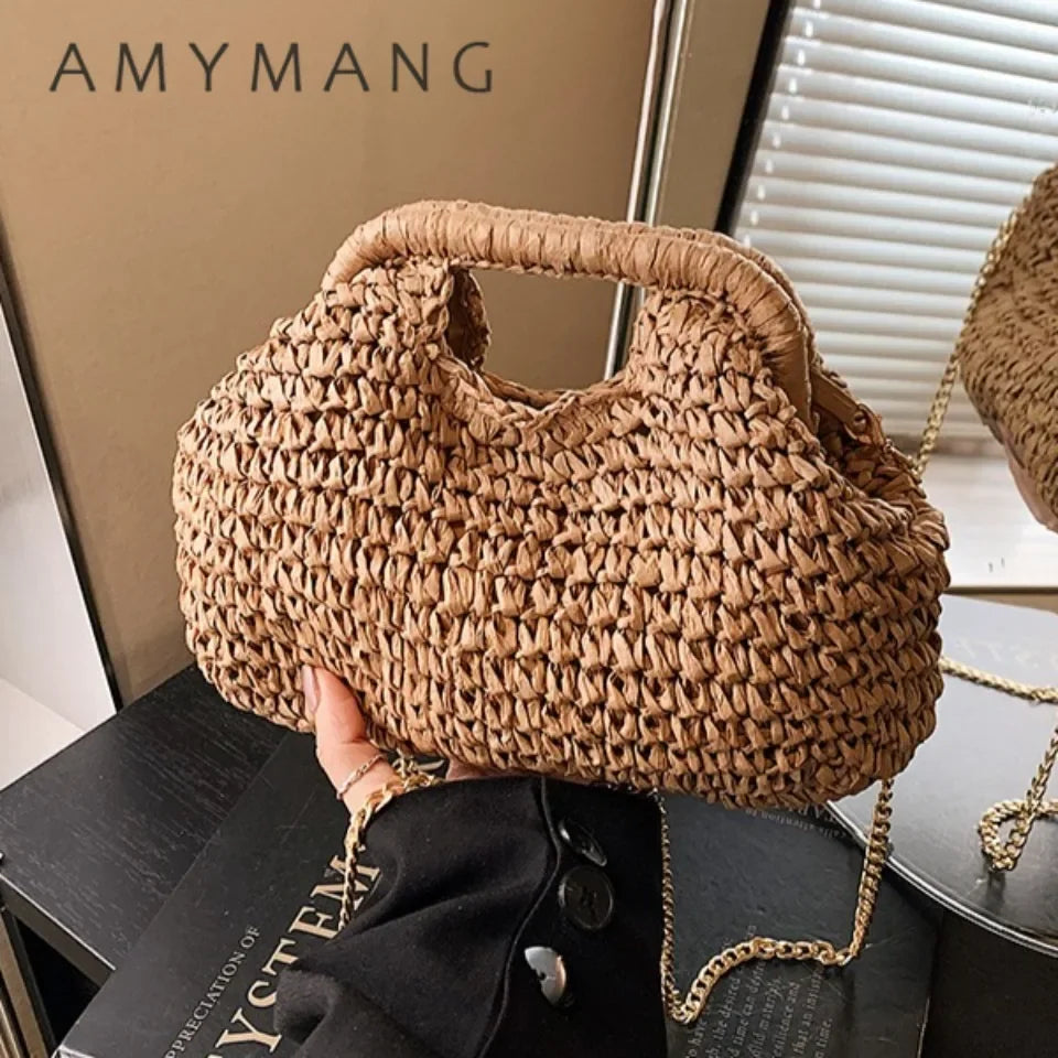 Retro Woven Clutch Bag - Palm and Thread