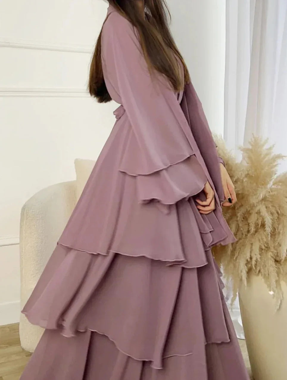 Modest Coat Open Abaya Dress - Palm and Thread