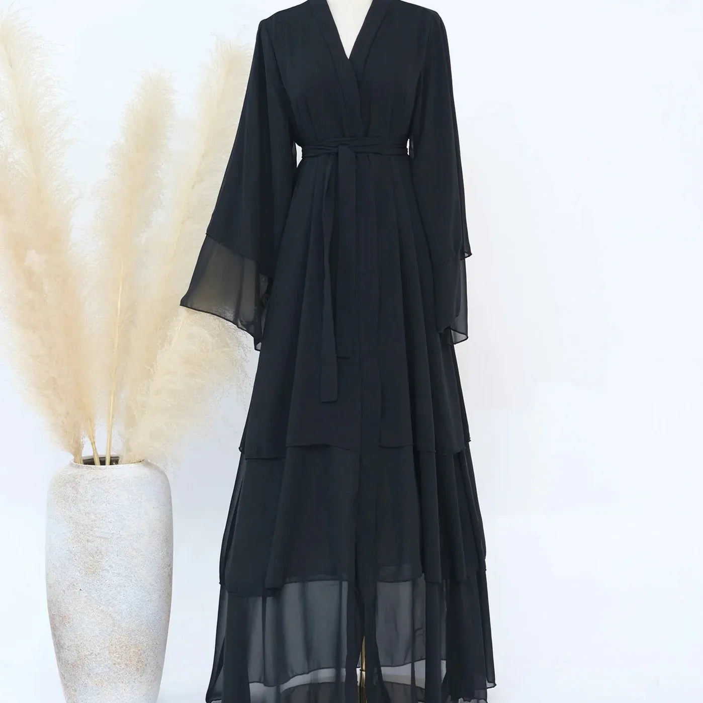 Modest Coat Open Abaya Dress - Palm and Thread