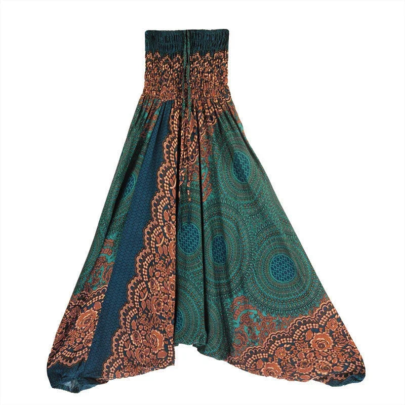 Bohemian High Waist Rayon Harem Baggy Pant - Palm and Thread