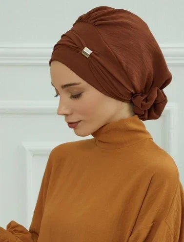Plain Instant Turban Hat Inner Hijab - Palm and Thread