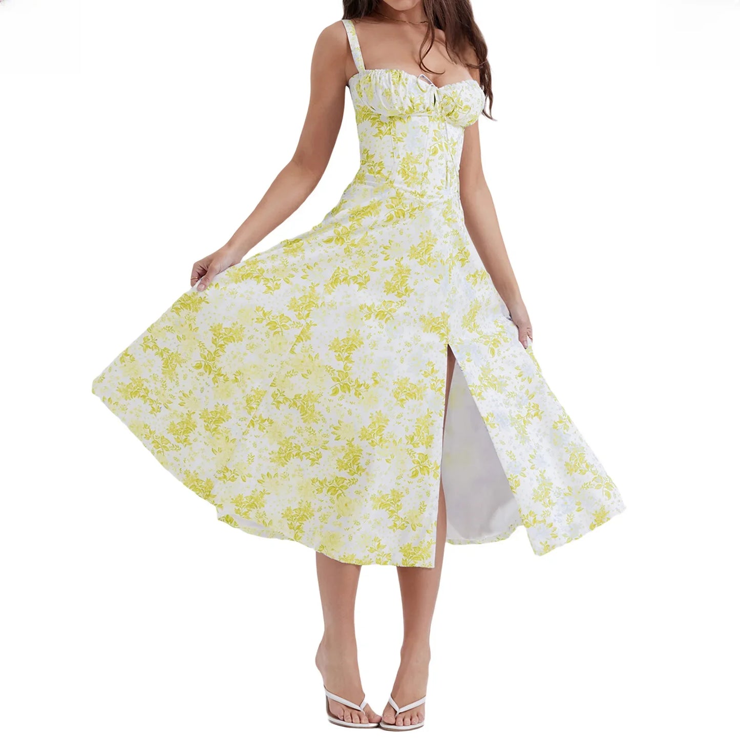 Elegant Waist-Tied Slimming Dress
