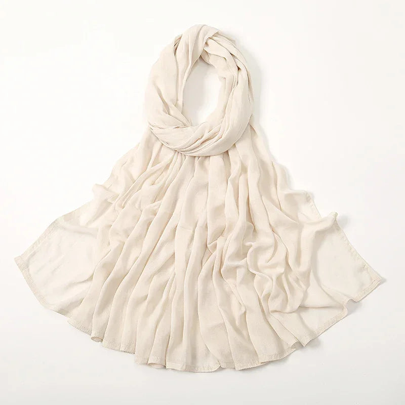 Thin Plain Shawl Soft Viscose Rayon Headscarf - Palm and Thread