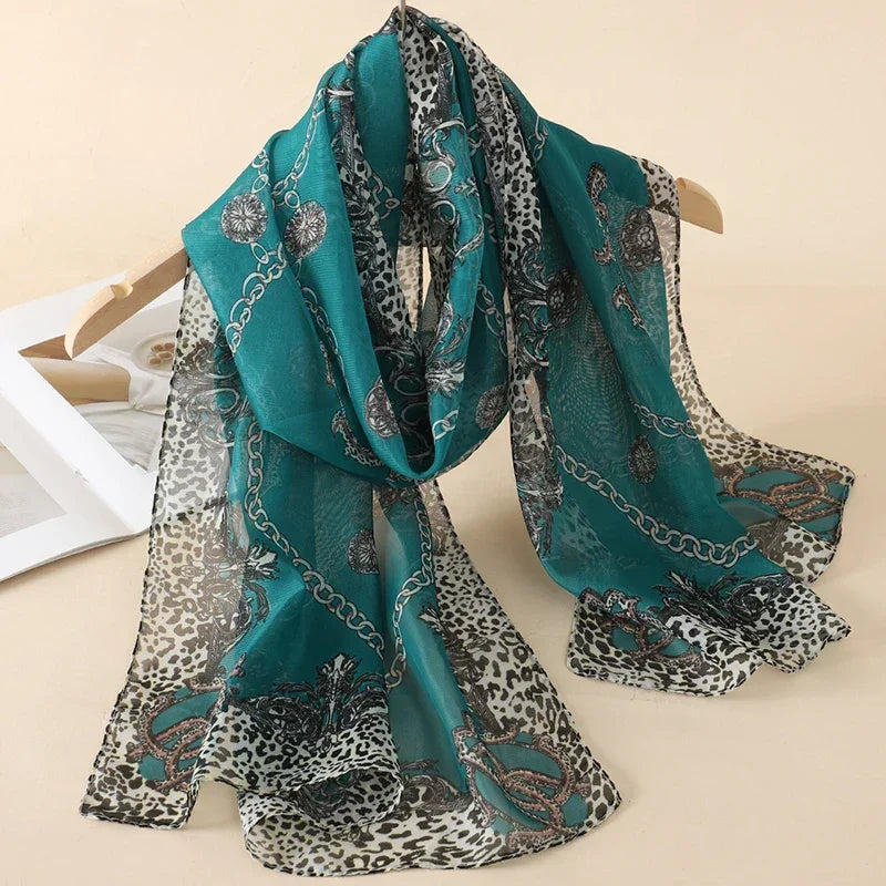 New Print Chiffon Scarf Shawl - Palm and Thread