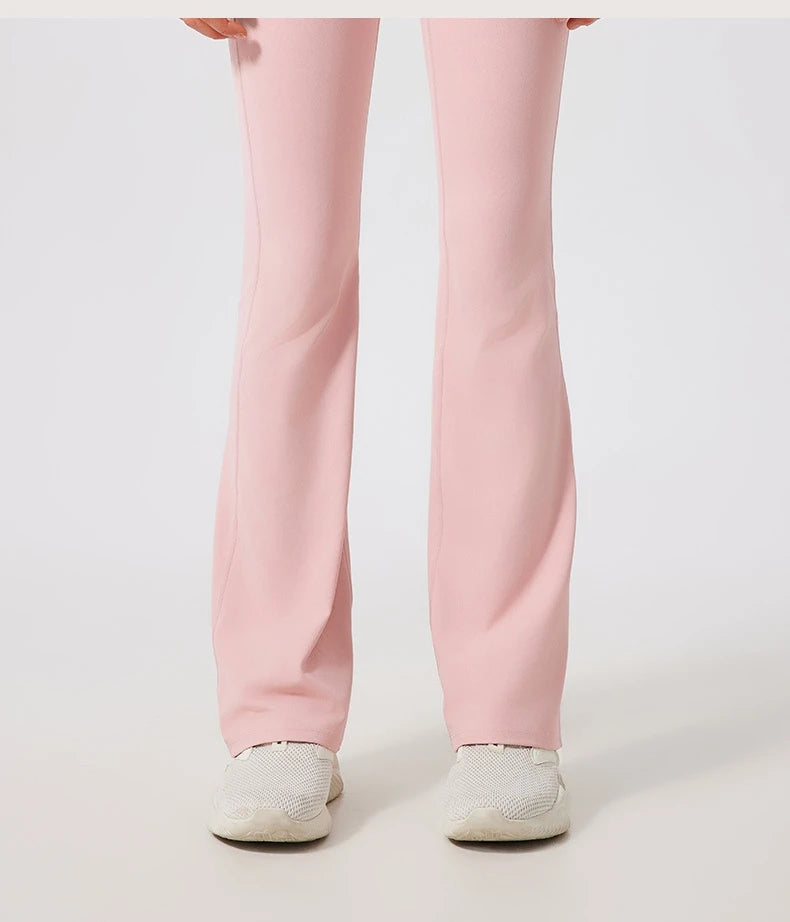 Padded Long Sleeve Crop Top & High Waist Flared Leggings