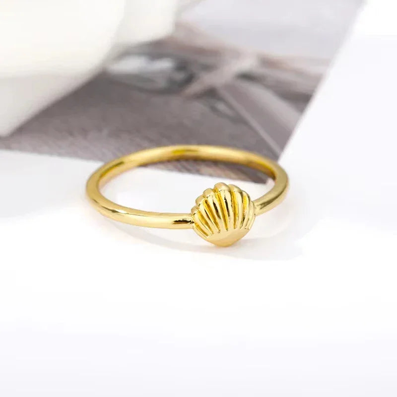 Ocean Starfish Shell Open Ring - Palm and Thread