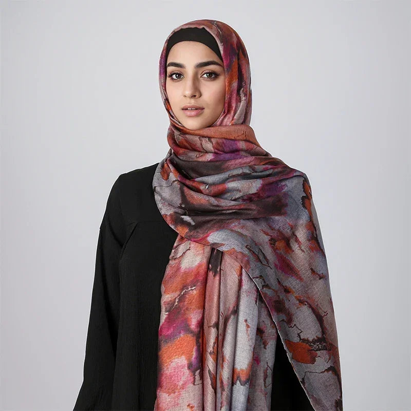 Watercolor Hijab Scarf Bandana Headband Vintage - Palm and Thread