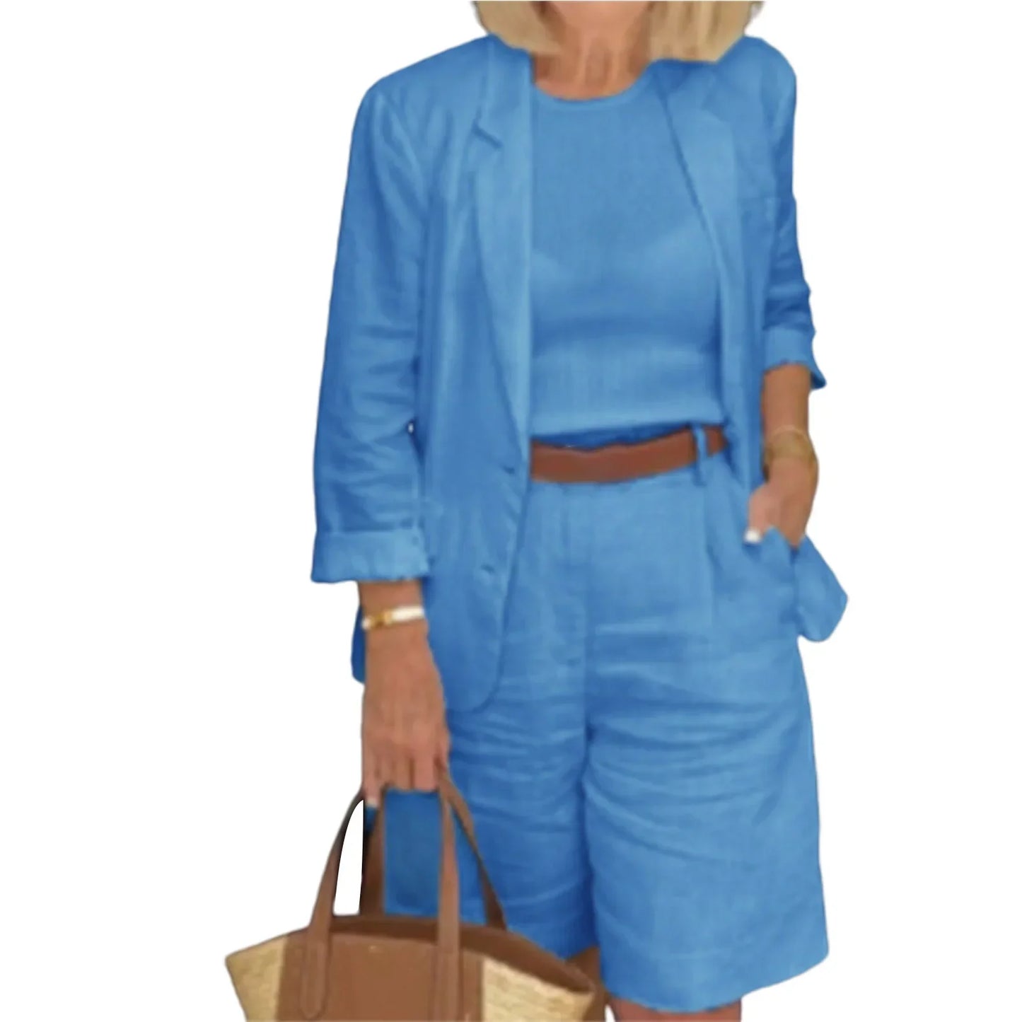 Formal Short Suit Knee Length Pant Outfit - Palm and Thread