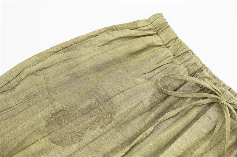 Jacquard Loose Shirt Pant Matching Set - Palm and Thread