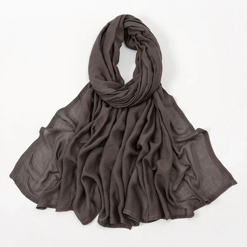 Thin Plain Shawl Soft Viscose Rayon Headscarf - Palm and Thread