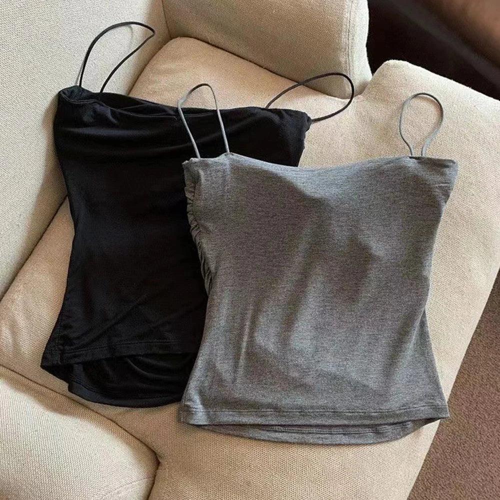 Camisole With Built In Bra Spaghetti Strap Tank - Palm and Thread