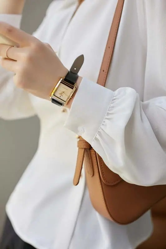 Chic Button Up Shirt Blouse - Palm and Thread