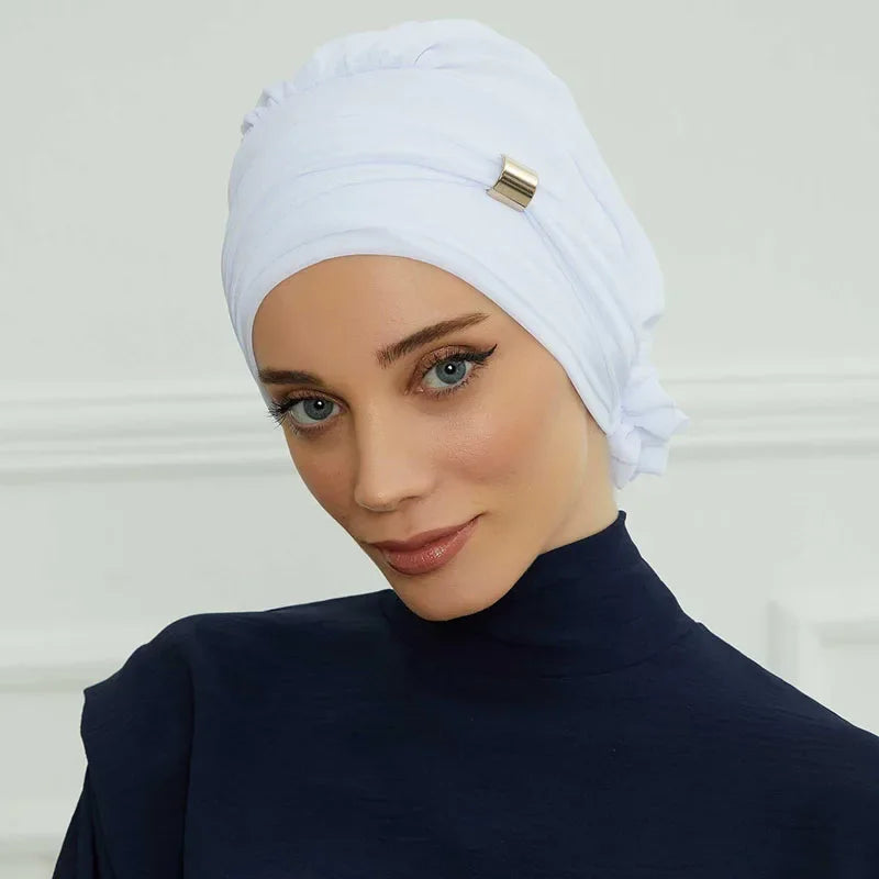 Plain Instant Turban Hat Inner Hijab - Palm and Thread