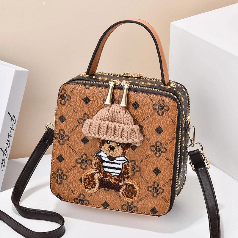 Leather Printing Small Handbag - Palm and Thread