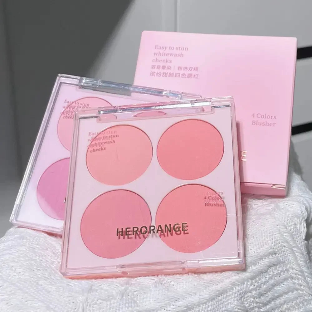 4 Colors Blush Powder Face Makeup Set - Palm and Thread