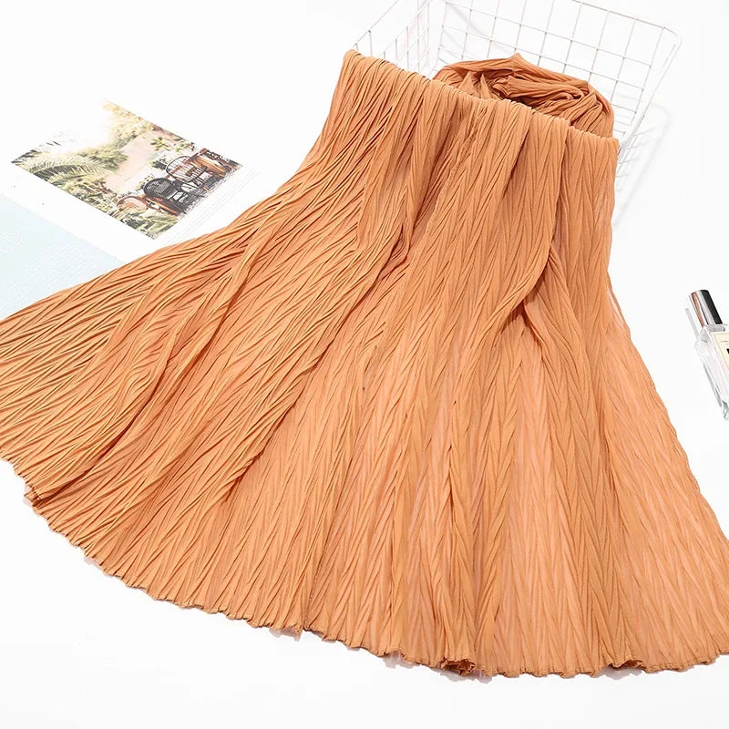 New Pearl Chiffon Pleated Head Scarf - Palm and Thread