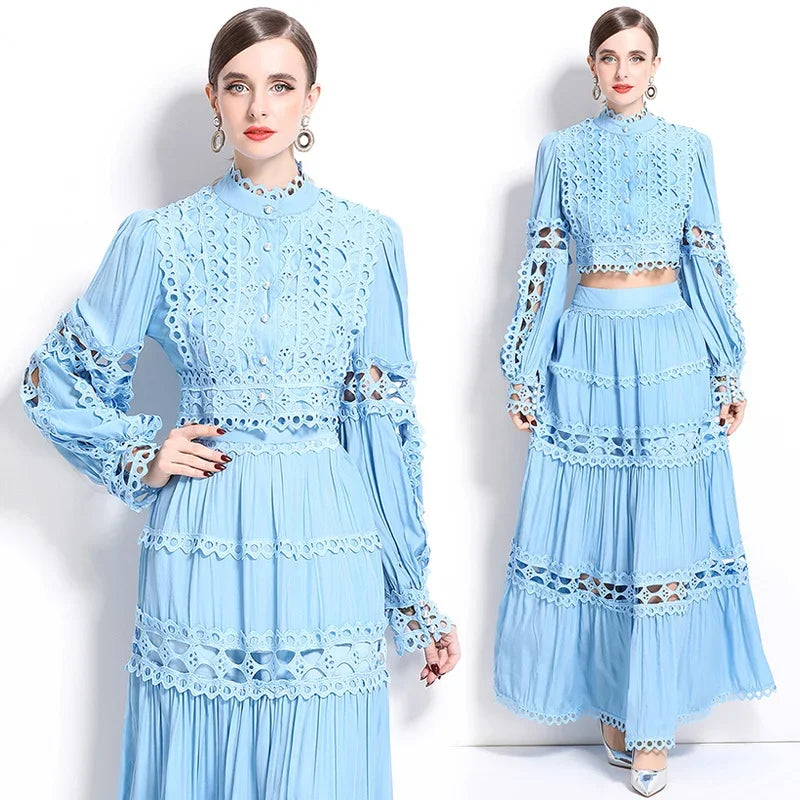 Elegant Long Maxi Dress 2 Piece Set - Palm and Thread