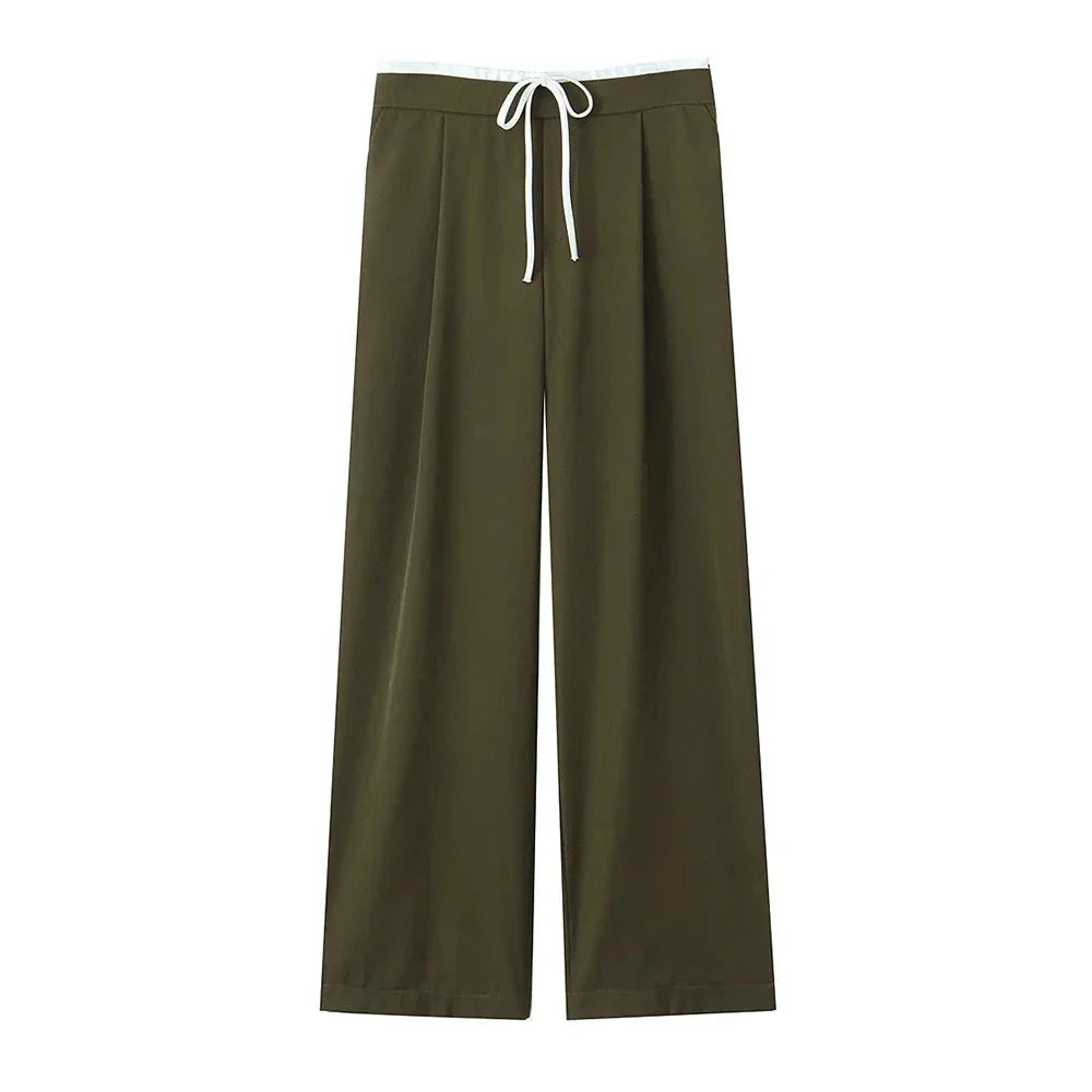Double Waistband Wide Leg Pant - Palm and Thread