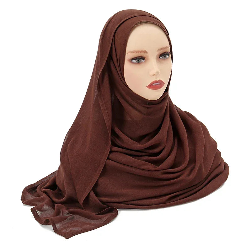 Thin Plain Shawl Soft Viscose Rayon Headscarf - Palm and Thread