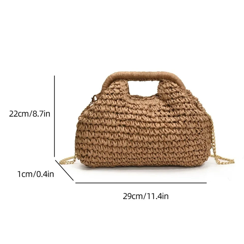 Retro Woven Clutch Bag - Palm and Thread