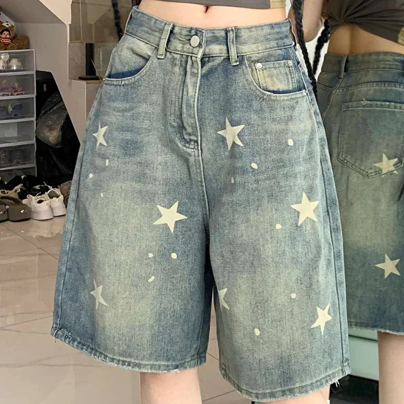High Waist Retro Washed Wide Leg Jean - Palm and Thread