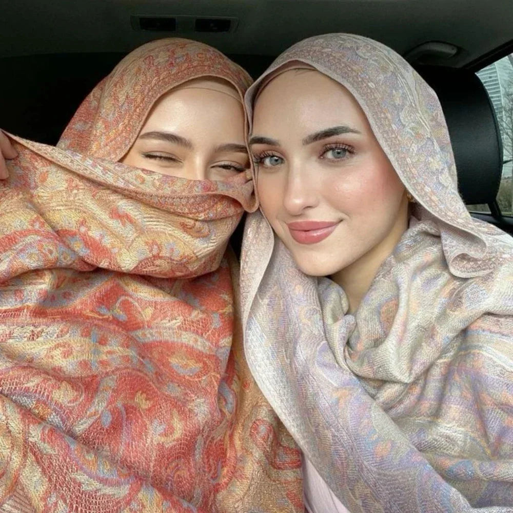 Pashmina Hijab Scarf Printed Hijab - Palm and Thread