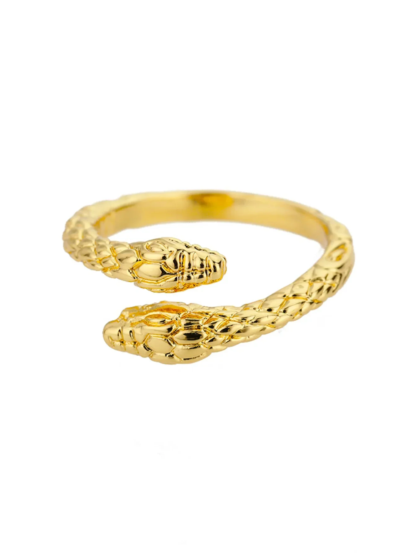 Gold Plated Stainless Steel Snake Ring - Palm and Thread