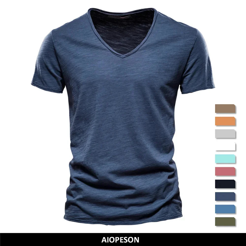 Brand Quality 100% CottonT-shirt V-neck Fashion - Palm and Thread