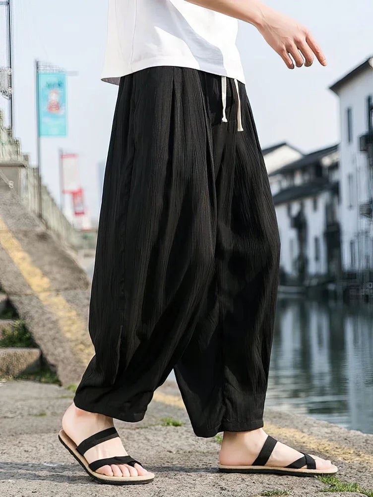 Ice Silk Casual Linen Pant - Palm and Thread