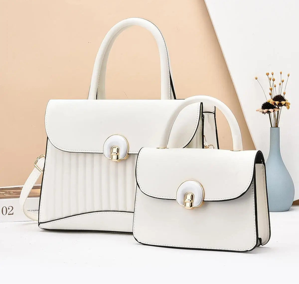 Two-Piece Set Handbag - Palm and Thread