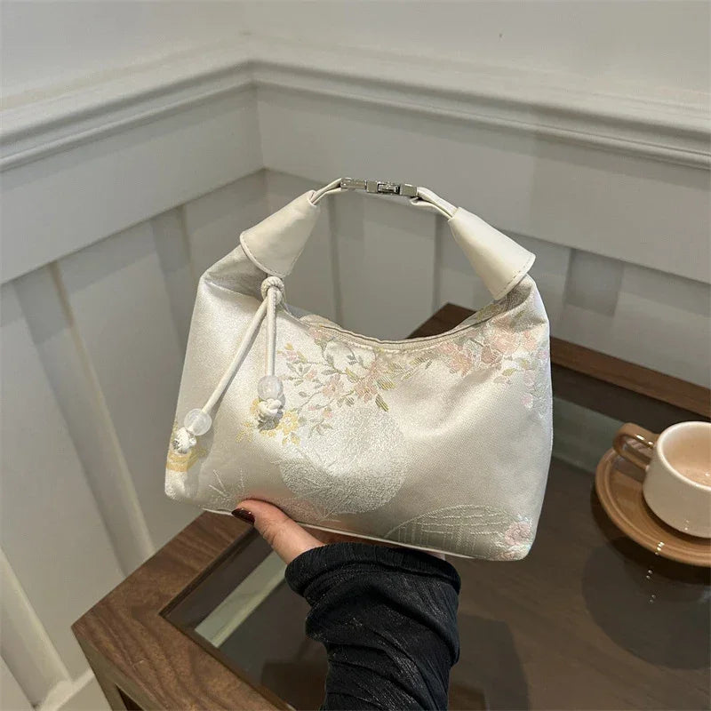 New Style Fine Embroidery Handbag - Palm and Thread