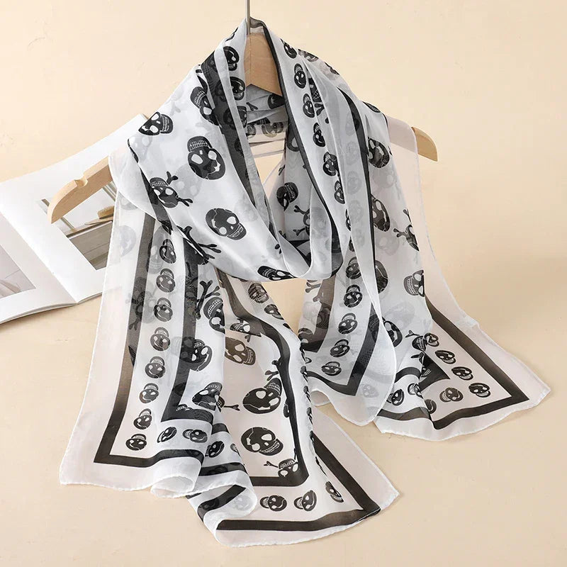 New Print Chiffon Scarf Shawl - Palm and Thread