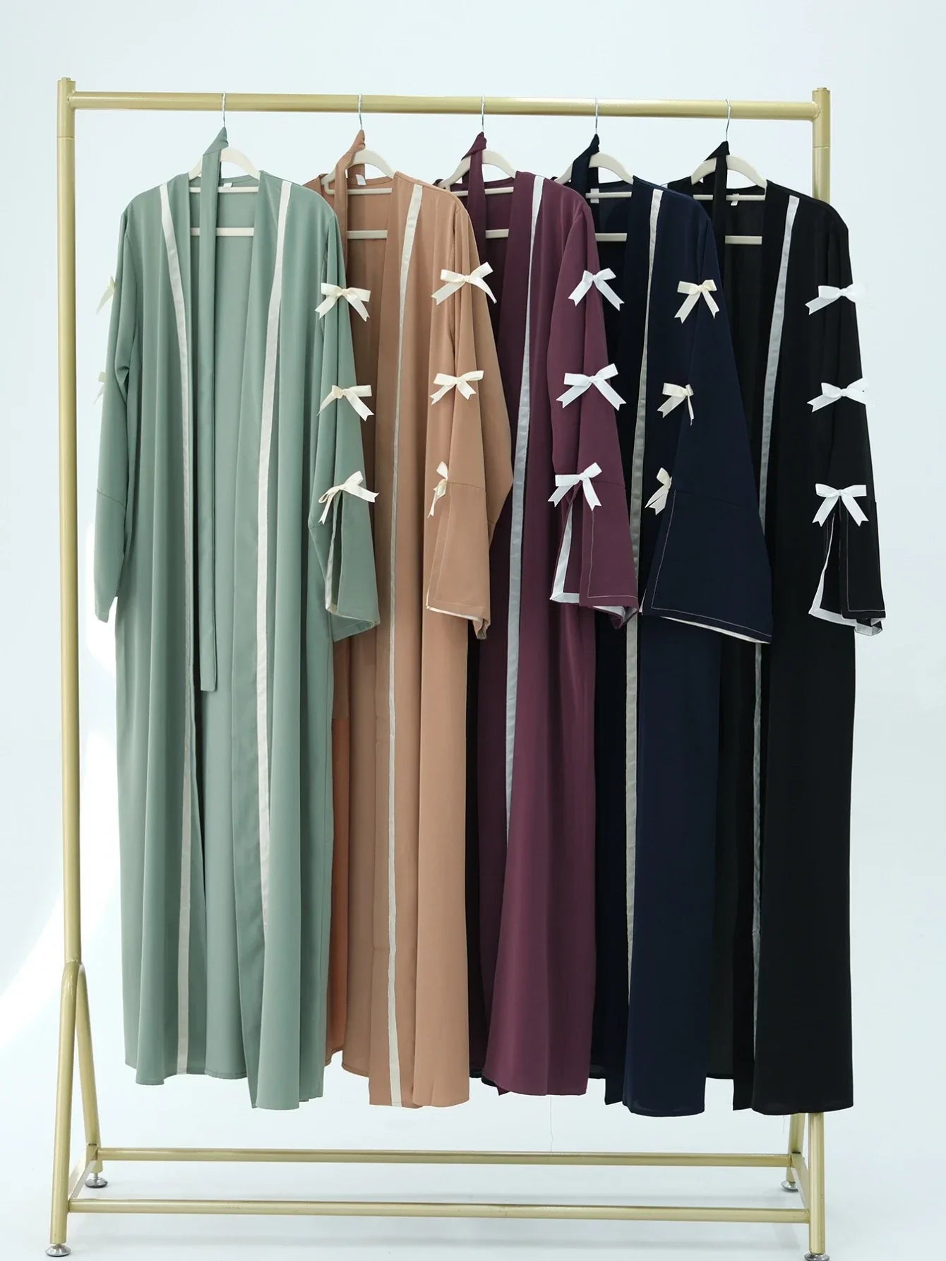 Bow Vestidos Largos Split Sleeve Abaya - Palm and Thread