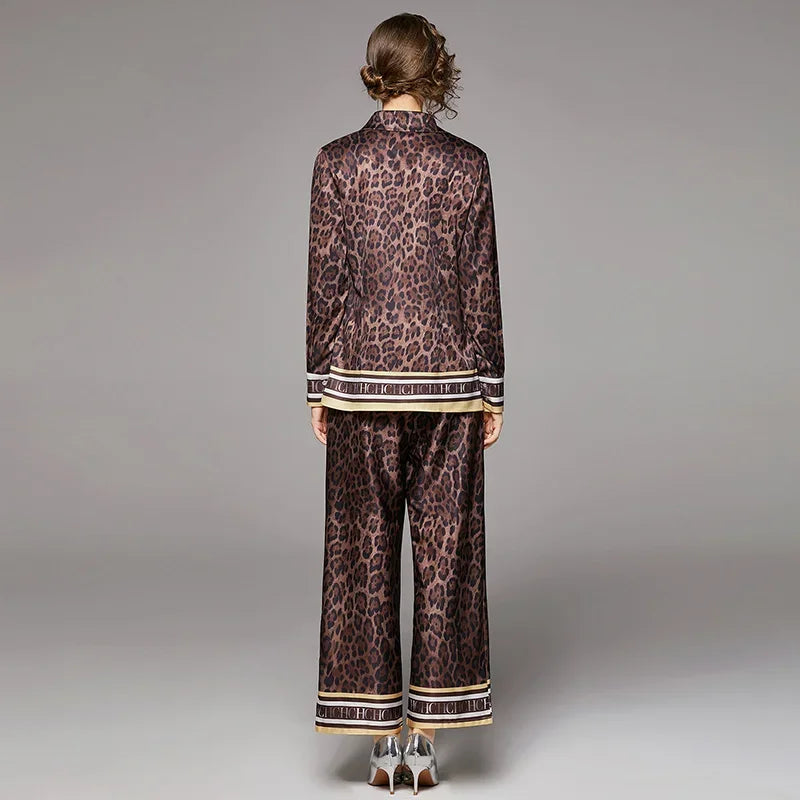 Letter Printed Shirt with Printed Pants Set - Palm and Thread
