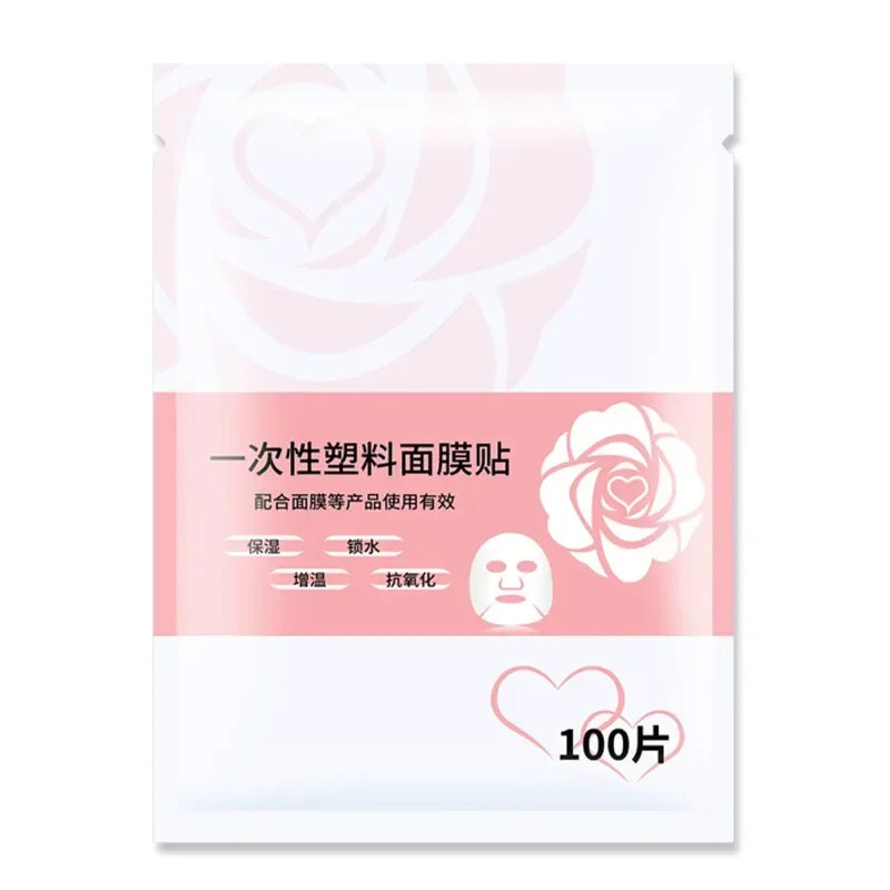 Disposable Face Plastic Paper Transparent PE Mask - Palm and Thread