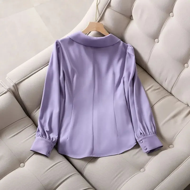 Temperament Fashion Sping New Chiffon Shirt - Palm and Thread