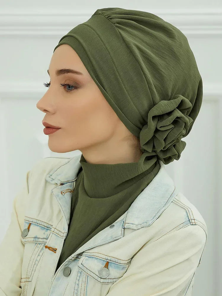 Plain Instant Turban Hat Inner Hijab - Palm and Thread