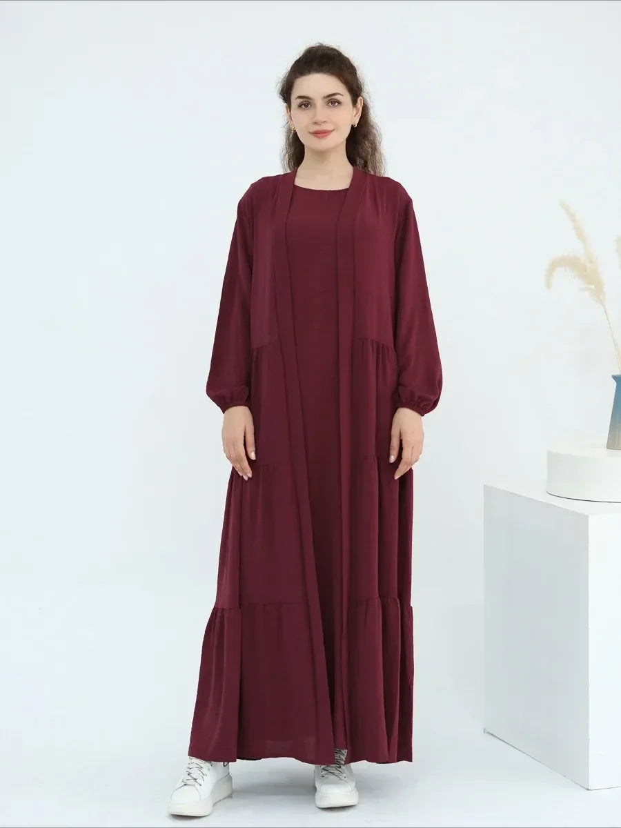 Lace-up Vestidos Largos Party Caftan Abaya - Palm and Thread