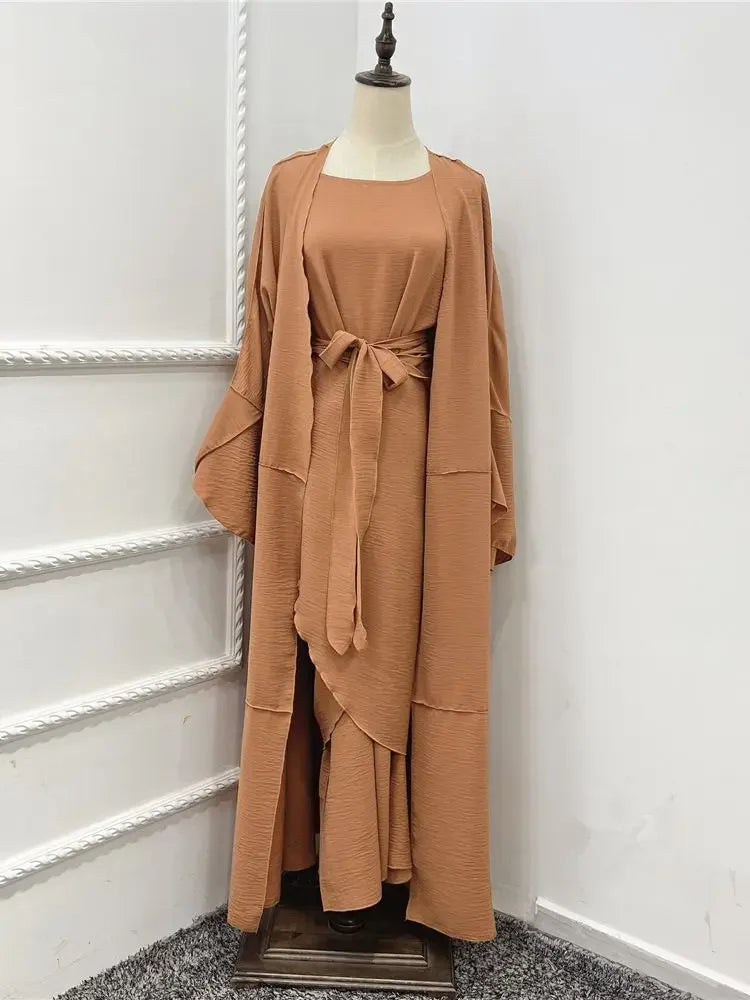 3 Piece Abaya Modest Dress Kaftan - Palm and Thread