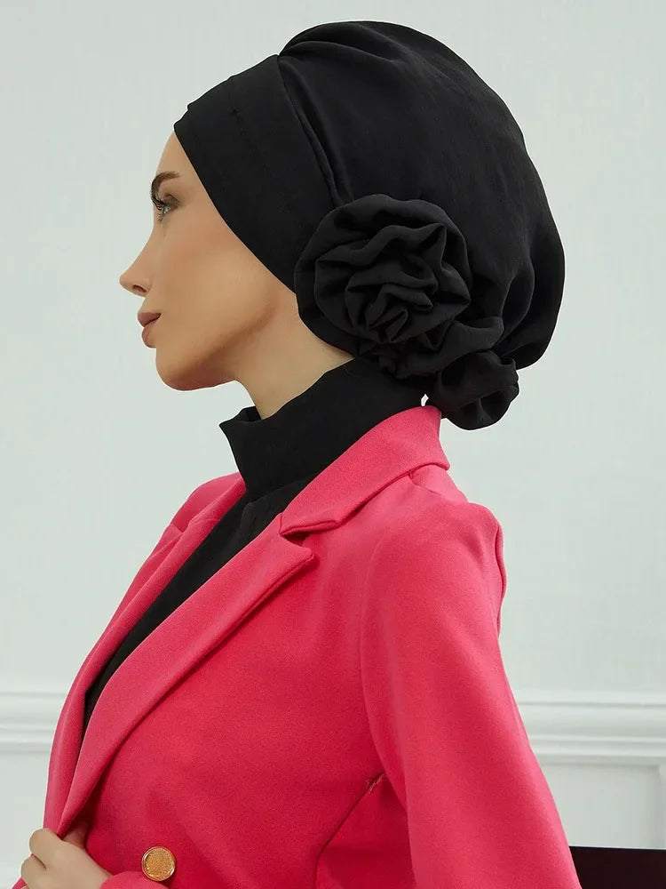Plain Instant Turban Hat Inner Hijab - Palm and Thread
