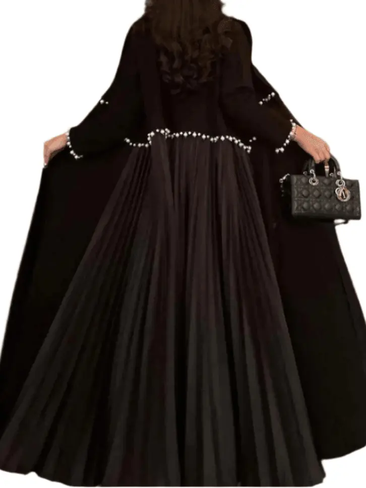 Abaya Cardigan Pleated Long Dress - Palm and Thread