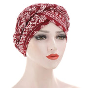 Print Cotton Scarf Inner Hijab Turban Cap Headwear - Palm and Thread