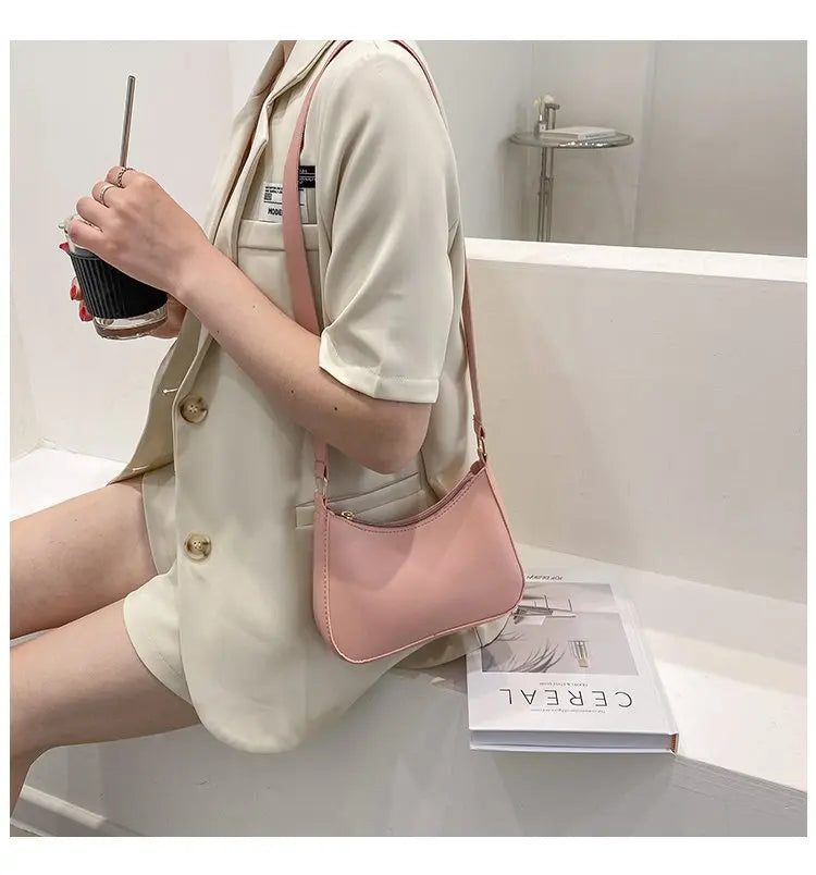 Retro PU Leather Underarm Bag