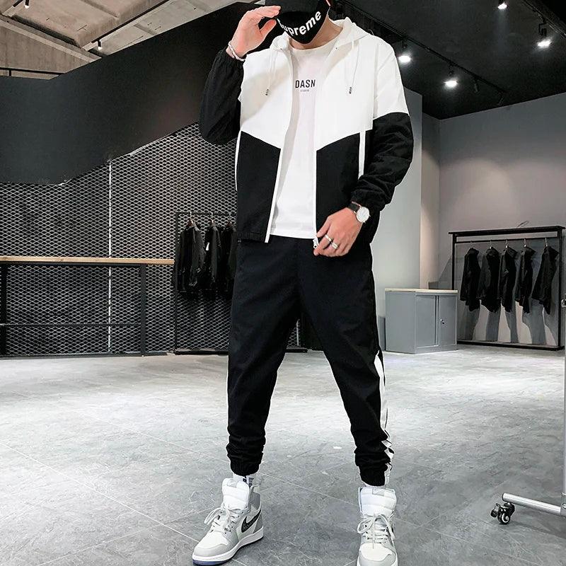 Tracksuit Casual Joggers Hooded Sportswear Set - Palm and Thread