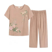 Floral Print Pajama Set - Palm and Thread