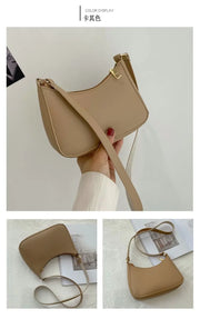 Retro PU Leather Underarm Bag