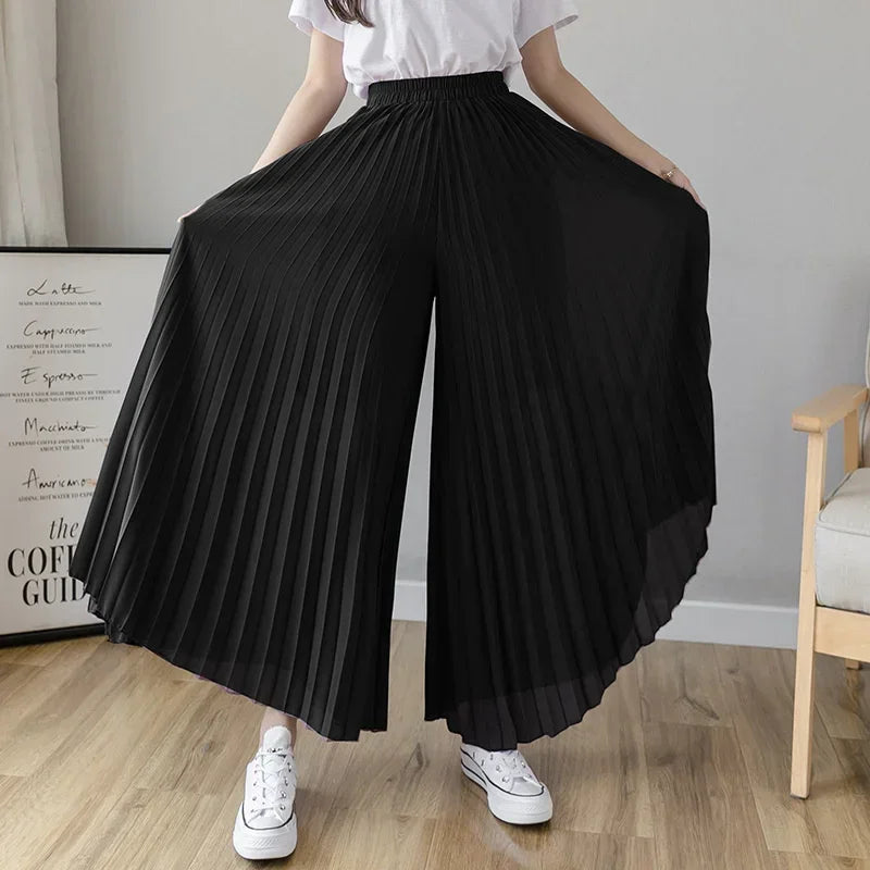 Chiffon High Waist Wide Leg Pant - Palm and Thread