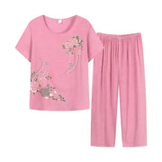 Floral Print Pajama Set - Palm and Thread